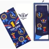 PUSSYFOOT REGULAR BBS22TOPDADSOCKCARDR-NVY